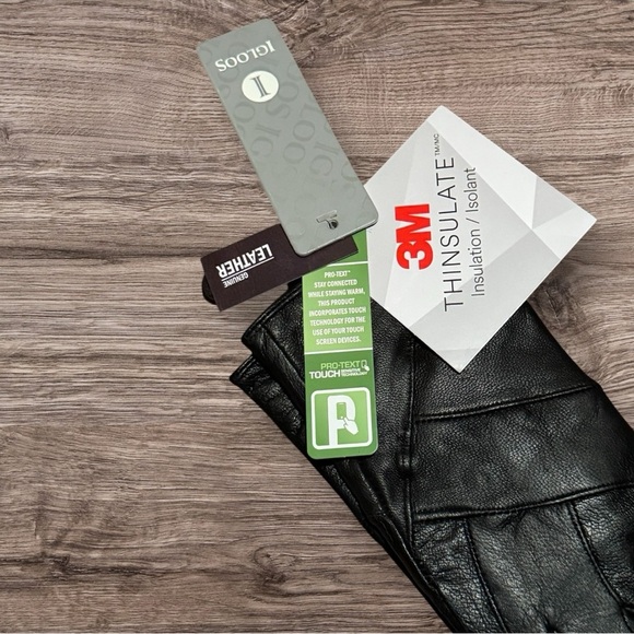 Igloos Black Leather Women’s Gloves NWT - Picture 5 of 5